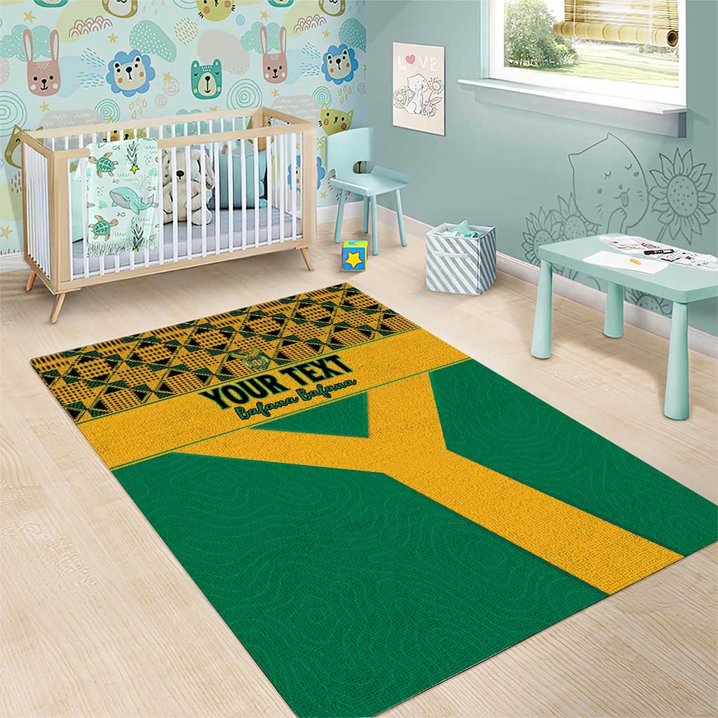 Custom South Africa Soccer Area Rug Go Champions