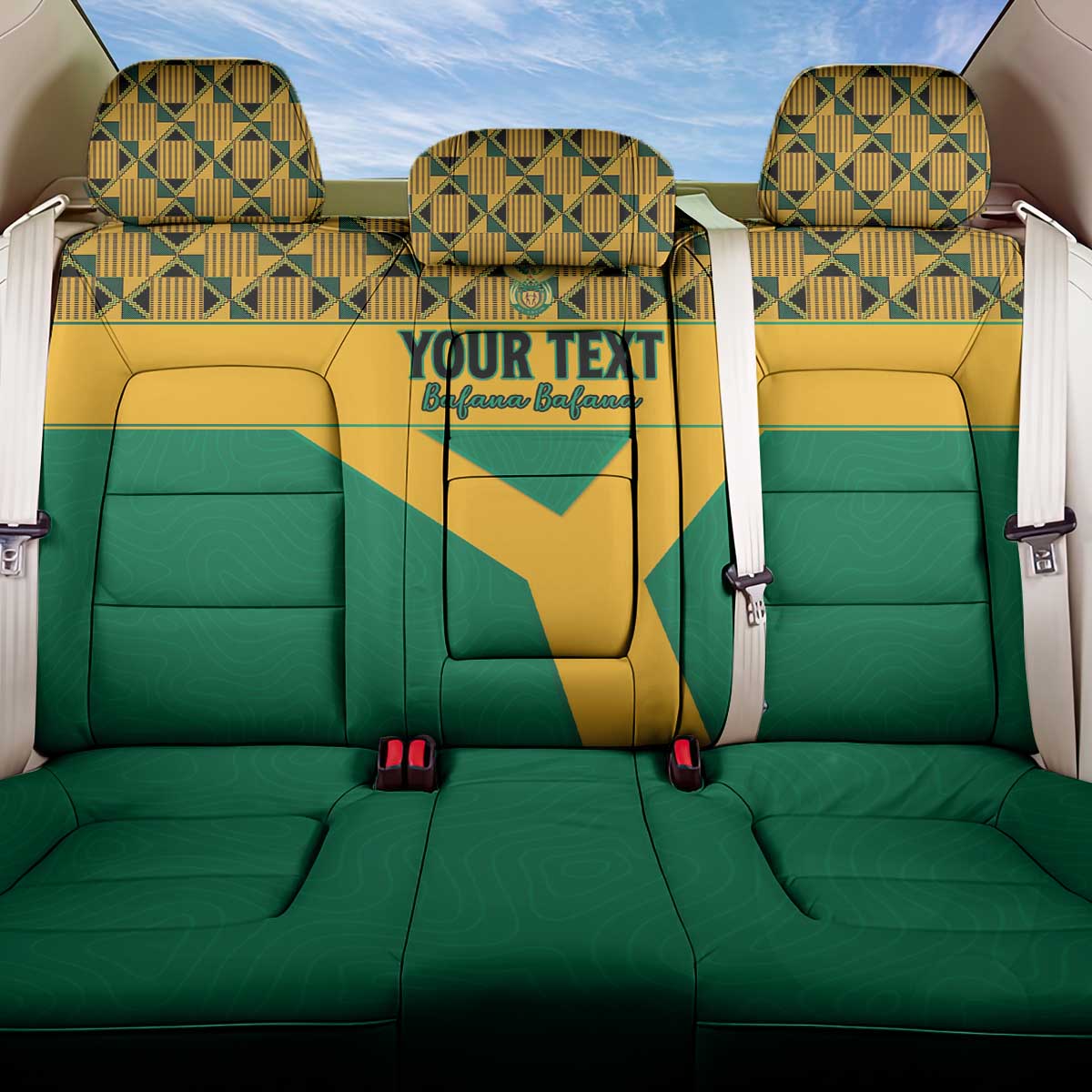 Custom South Africa Soccer Back Car Seat Cover Go Champions