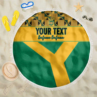 Custom South Africa Soccer Beach Blanket Go Champions