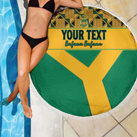Custom South Africa Soccer Beach Blanket Go Champions