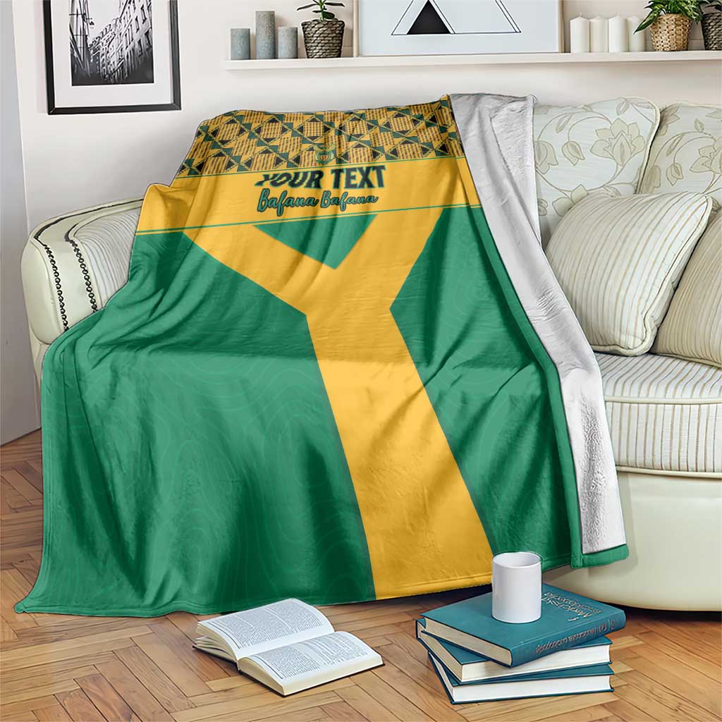 Custom South Africa Soccer Blanket Go Champions