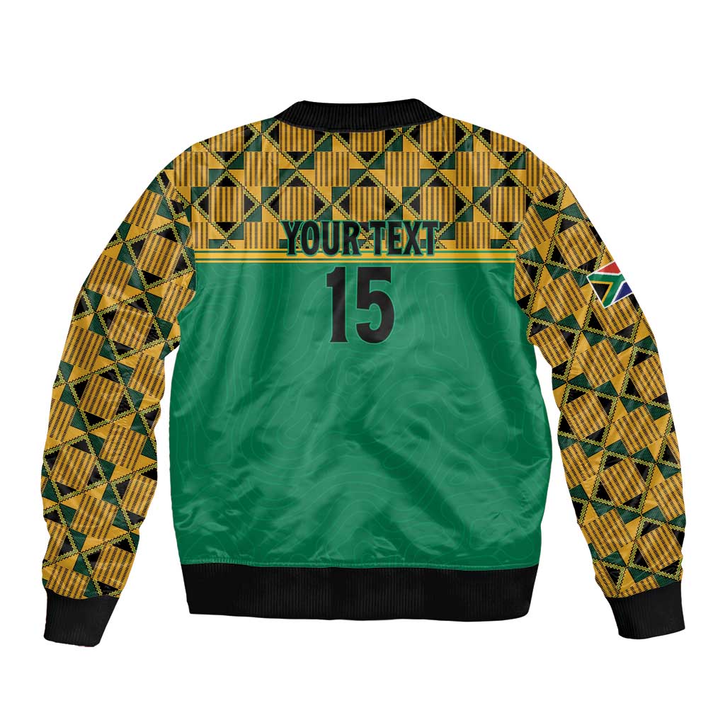Custom South Africa Soccer Bomber Jacket Go Champions