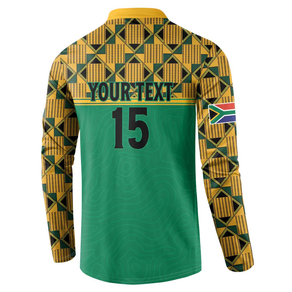 Custom South Africa Soccer Button Sweatshirt Go Champions