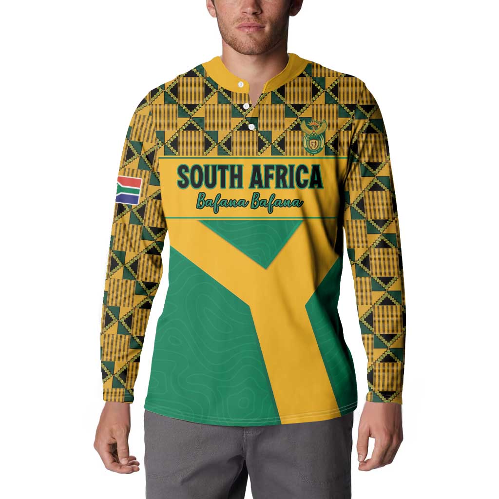 Custom South Africa Soccer Button Sweatshirt Go Champions