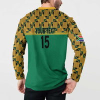 Custom South Africa Soccer Button Sweatshirt Go Champions