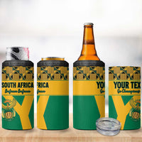 Custom South Africa Soccer 4 in 1 Can Cooler Tumbler Go Champions