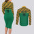 Custom South Africa Soccer Couples Matching Long Sleeve Bodycon Dress and Long Sleeve Button Shirt Go Champions