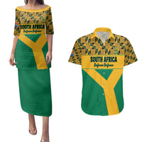 Custom South Africa Soccer Couples Matching Puletasi and Hawaiian Shirt Go Champions