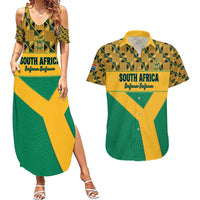 Custom South Africa Soccer Couples Matching Summer Maxi Dress and Hawaiian Shirt Go Champions