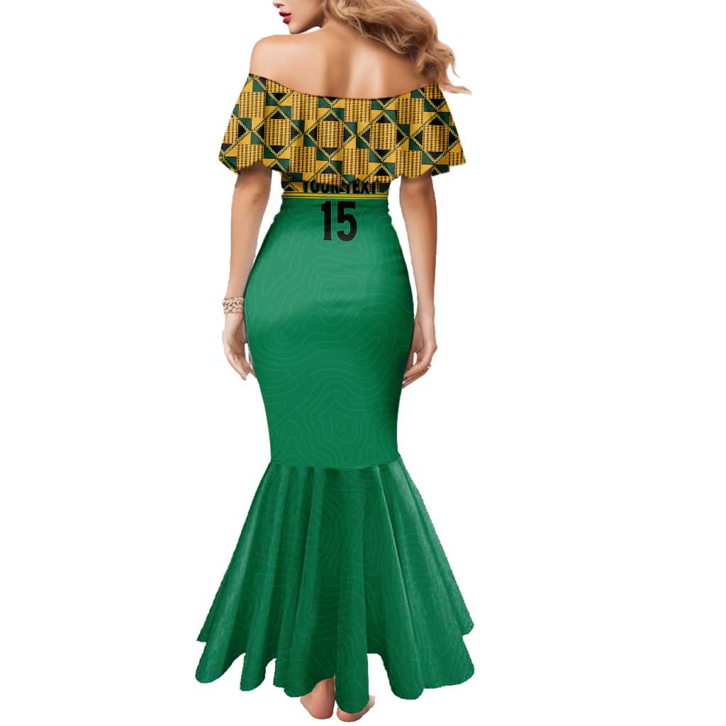 Custom South Africa Soccer Family Matching Mermaid Dress and Hawaiian Shirt Go Champions