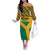 Custom South Africa Soccer Family Matching Off The Shoulder Long Sleeve Dress and Hawaiian Shirt Go Champions