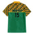 Custom South Africa Soccer Family Matching Short Sleeve Bodycon Dress and Hawaiian Shirt Go Champions