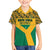 Custom South Africa Soccer Family Matching Short Sleeve Bodycon Dress and Hawaiian Shirt Go Champions