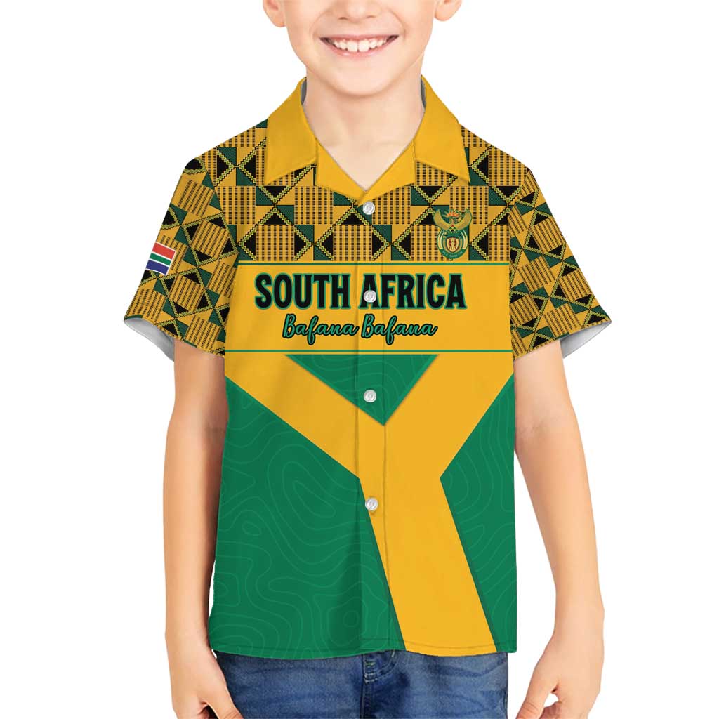 Custom South Africa Soccer Family Matching Summer Maxi Dress and Hawaiian Shirt Go Champions