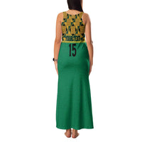 Custom South Africa Soccer Family Matching Tank Maxi Dress and Hawaiian Shirt Go Champions