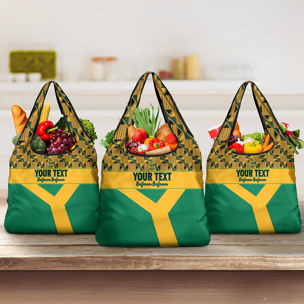 Custom South Africa Soccer Grocery Bag Go Champions
