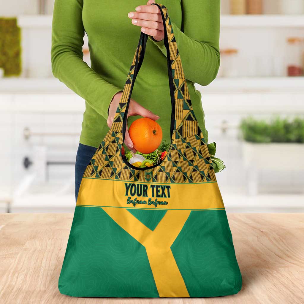 Custom South Africa Soccer Grocery Bag Go Champions