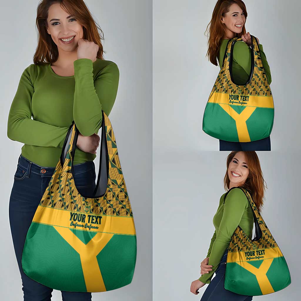 Custom South Africa Soccer Grocery Bag Go Champions