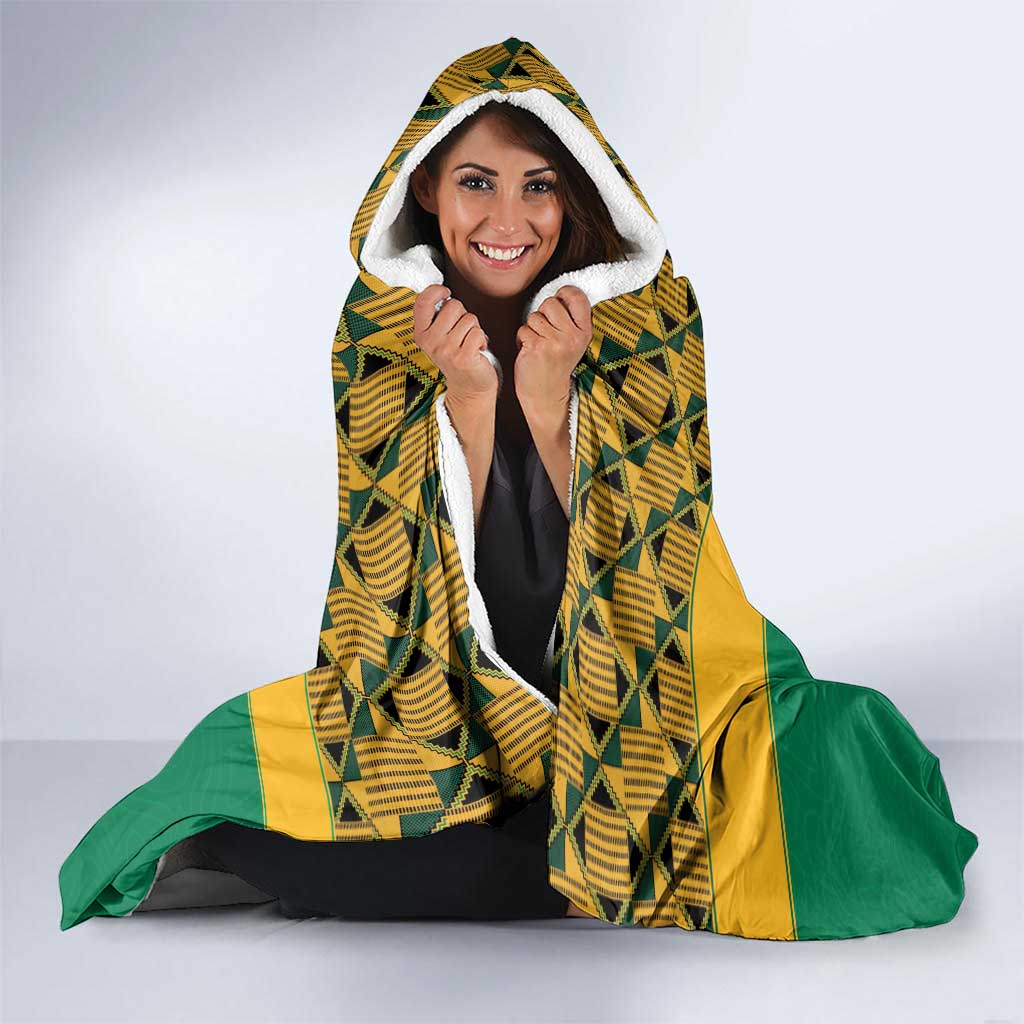 Custom South Africa Soccer Hooded Blanket Go Champions