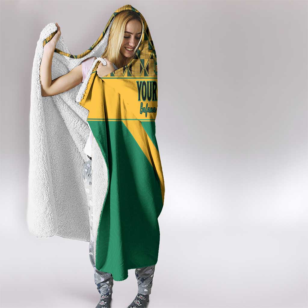 Custom South Africa Soccer Hooded Blanket Go Champions