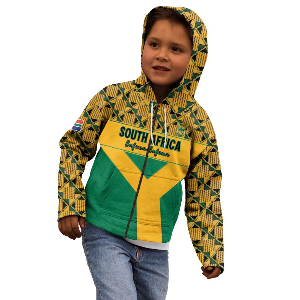 Custom South Africa Soccer Kid Hoodie Go Champions