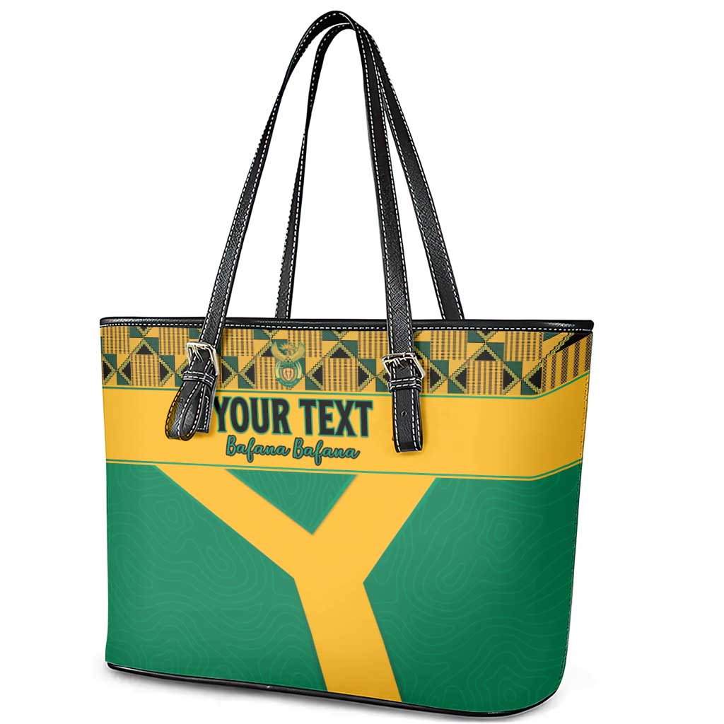 Custom South Africa Soccer Leather Tote Bag Go Champions