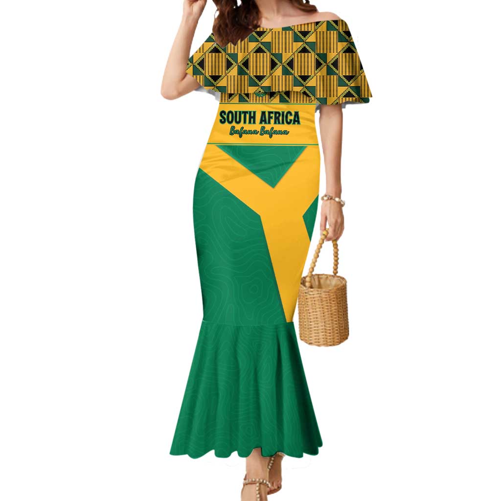 Custom South Africa Soccer Mermaid Dress Go Champions