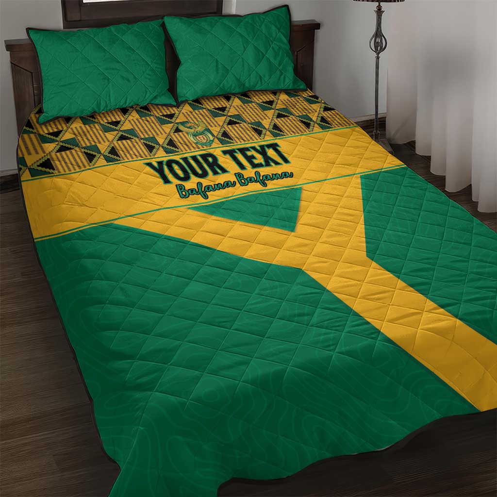 Custom South Africa Soccer Quilt Bed Set Go Champions