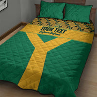 Custom South Africa Soccer Quilt Bed Set Go Champions