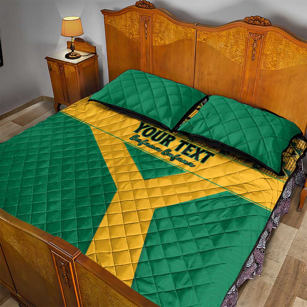 Custom South Africa Soccer Quilt Bed Set Go Champions