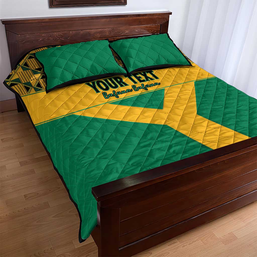 Custom South Africa Soccer Quilt Bed Set Go Champions
