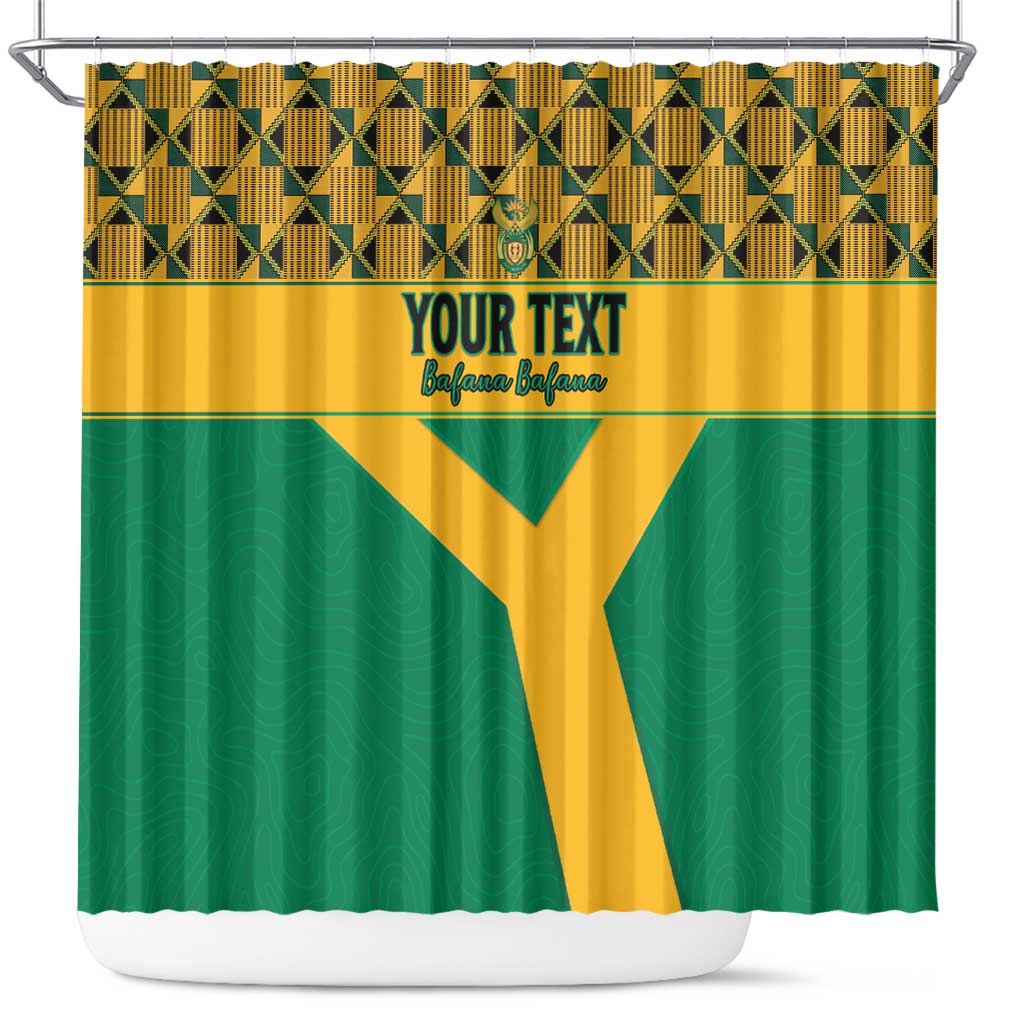 Custom South Africa Soccer Shower Curtain Go Champions