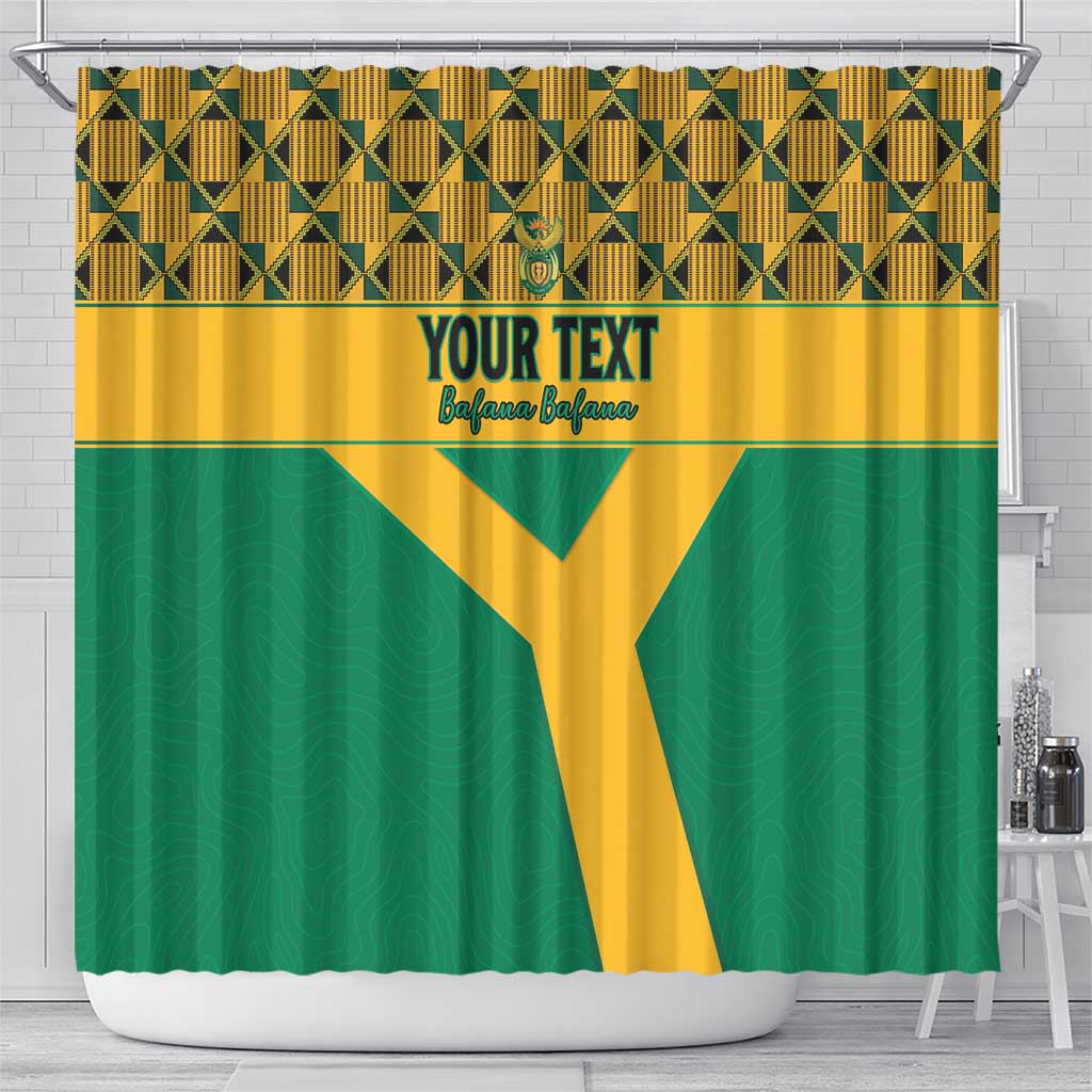Custom South Africa Soccer Shower Curtain Go Champions