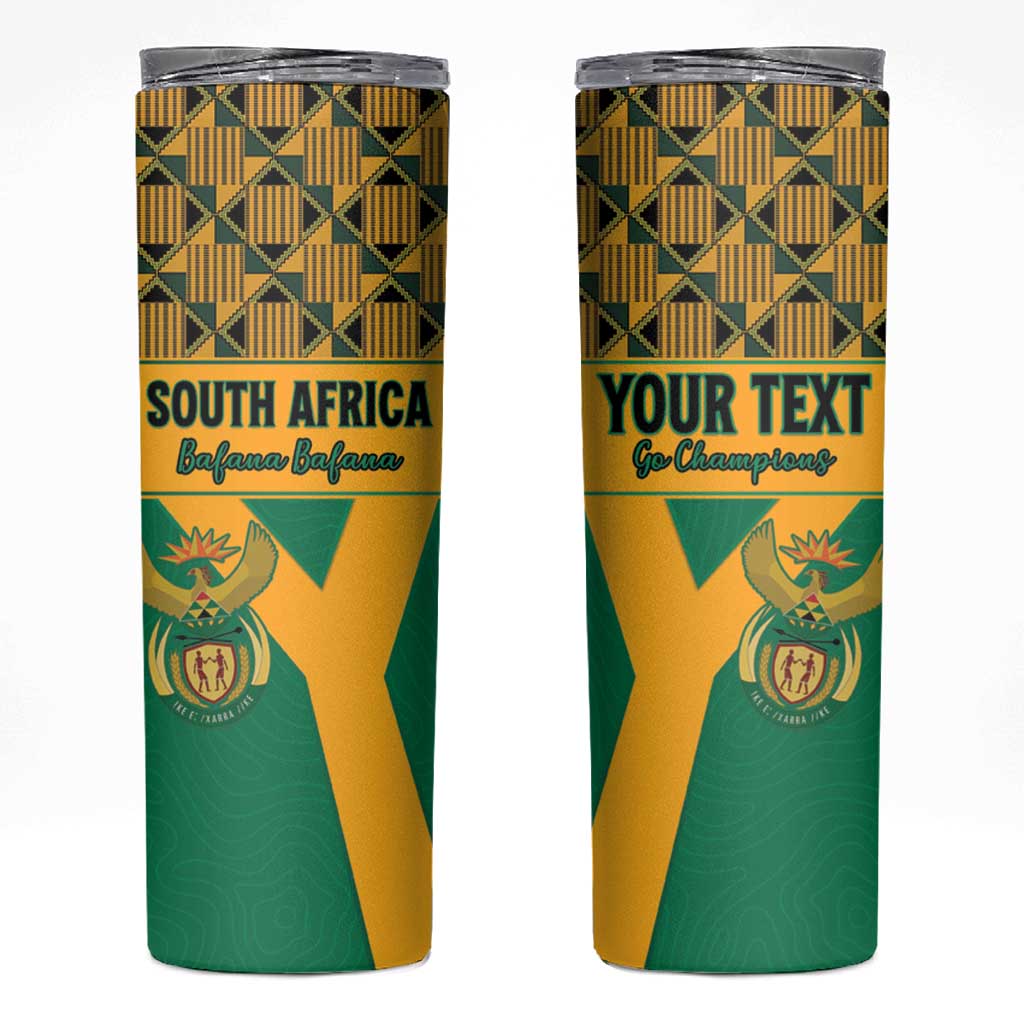 Custom South Africa Soccer Skinny Tumbler Go Champions