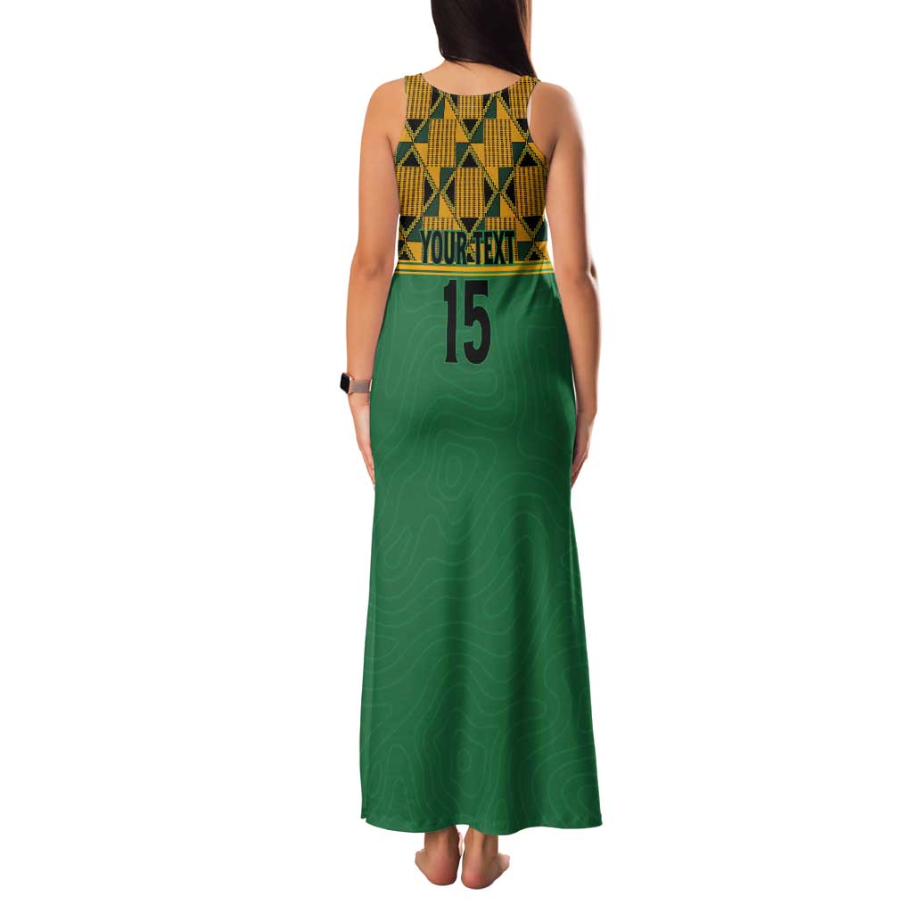 Custom South Africa Soccer Tank Maxi Dress Go Champions