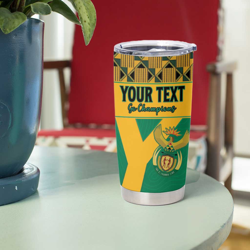Custom South Africa Soccer Tumbler Cup Go Champions