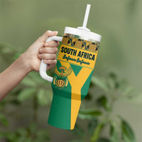 Custom South Africa Soccer Tumbler With Handle Go Champions