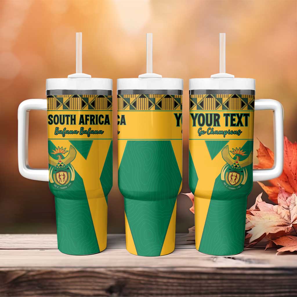Custom South Africa Soccer Tumbler With Handle Go Champions