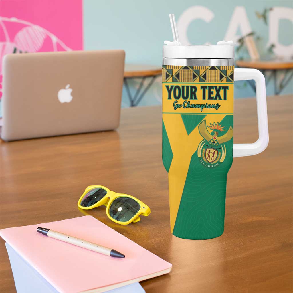 Custom South Africa Soccer Tumbler With Handle Go Champions