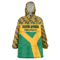 Custom South Africa Soccer Wearable Blanket Hoodie Go Champions