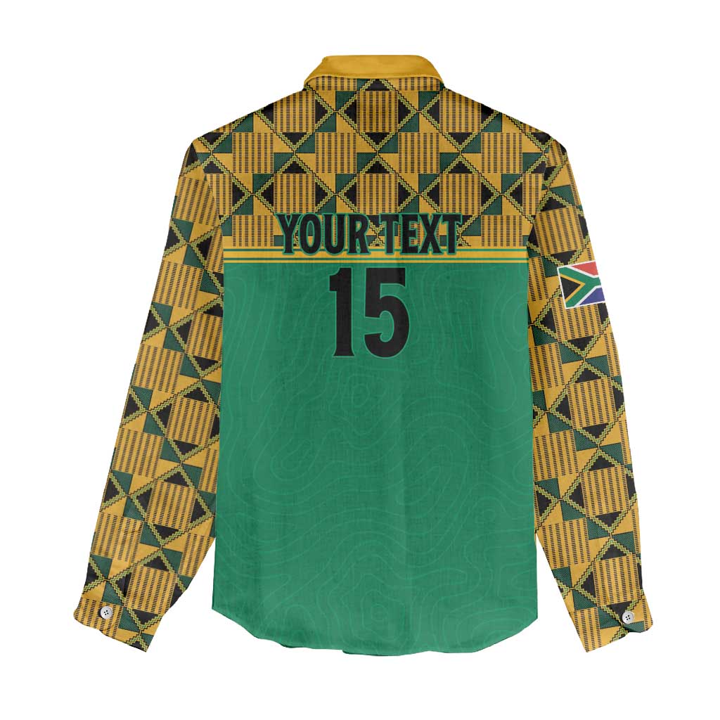 Custom South Africa Soccer Women Casual Shirt Go Champions