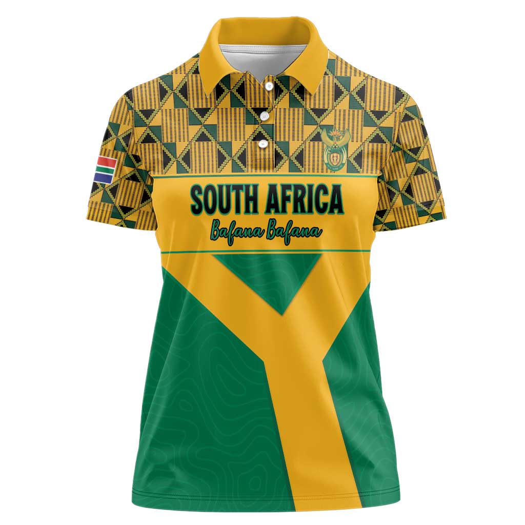 Custom South Africa Soccer Women Polo Shirt Go Champions