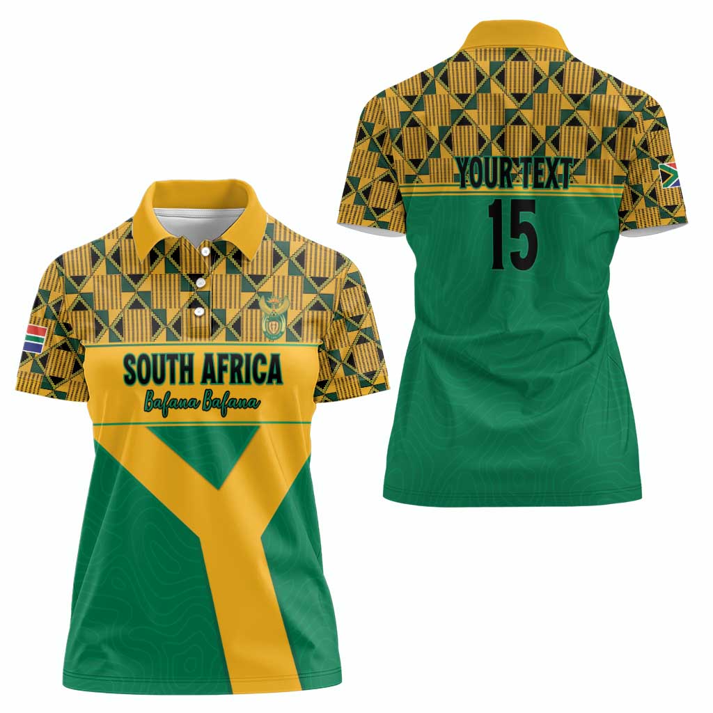 Custom South Africa Soccer Women Polo Shirt Go Champions