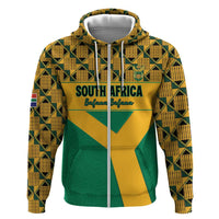 Custom South Africa Soccer Zip Hoodie Go Champions