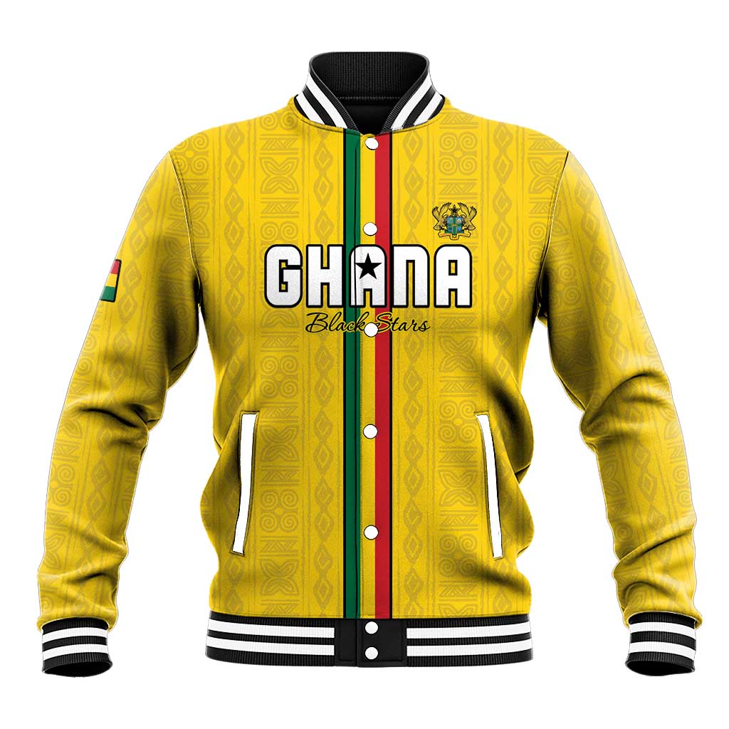 Custom Ghana Football Baseball Jacket Go Black Stars Go