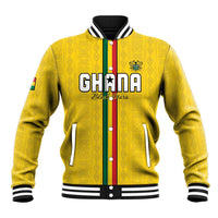 Custom Ghana Football Baseball Jacket Go Black Stars Go
