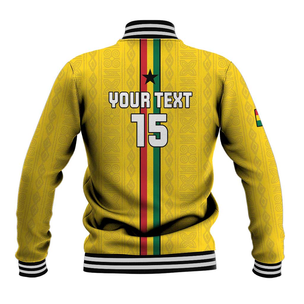 Custom Ghana Football Baseball Jacket Go Black Stars Go