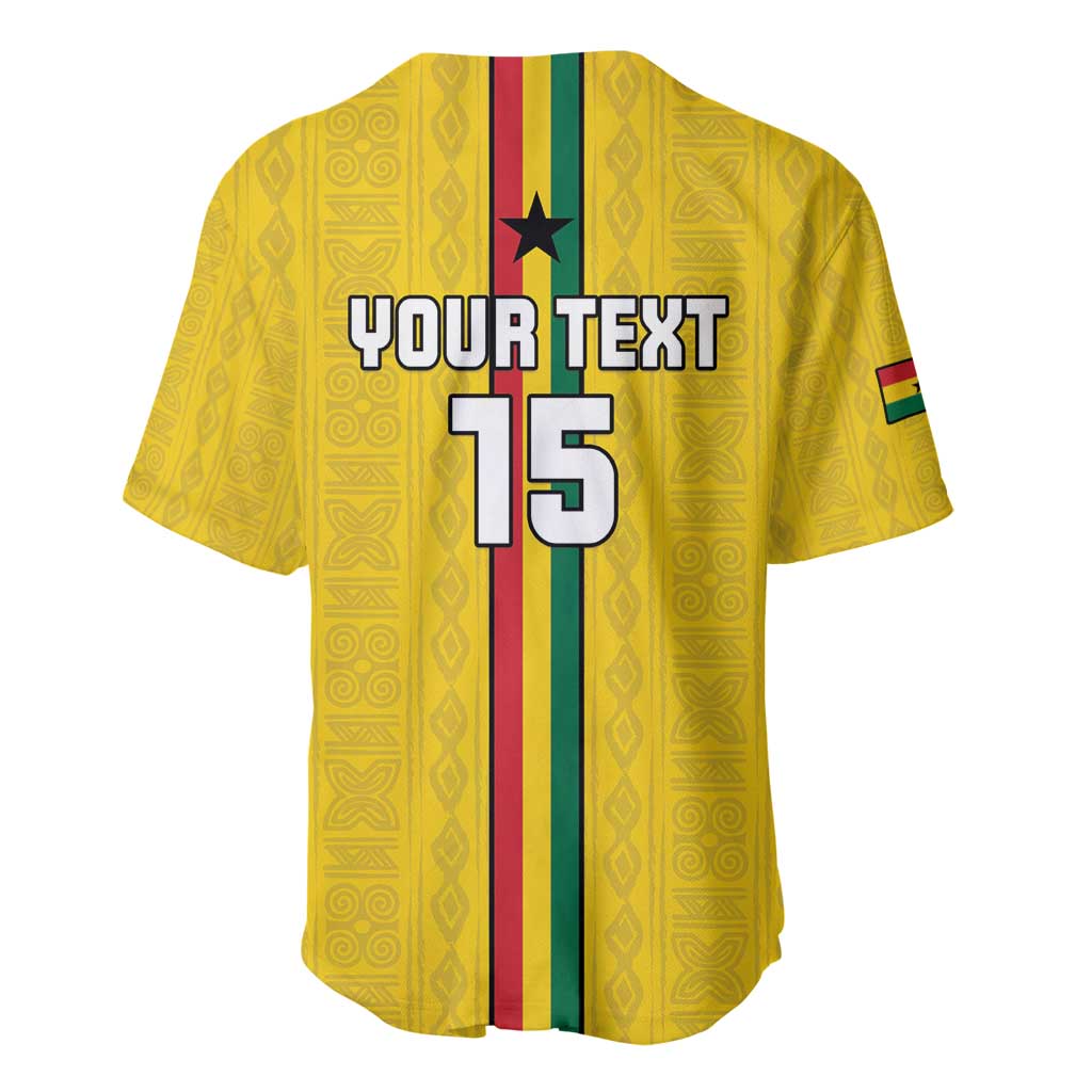 Custom Ghana Football Baseball Jersey Go Black Stars Go