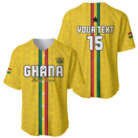 Custom Ghana Football Baseball Jersey Go Black Stars Go