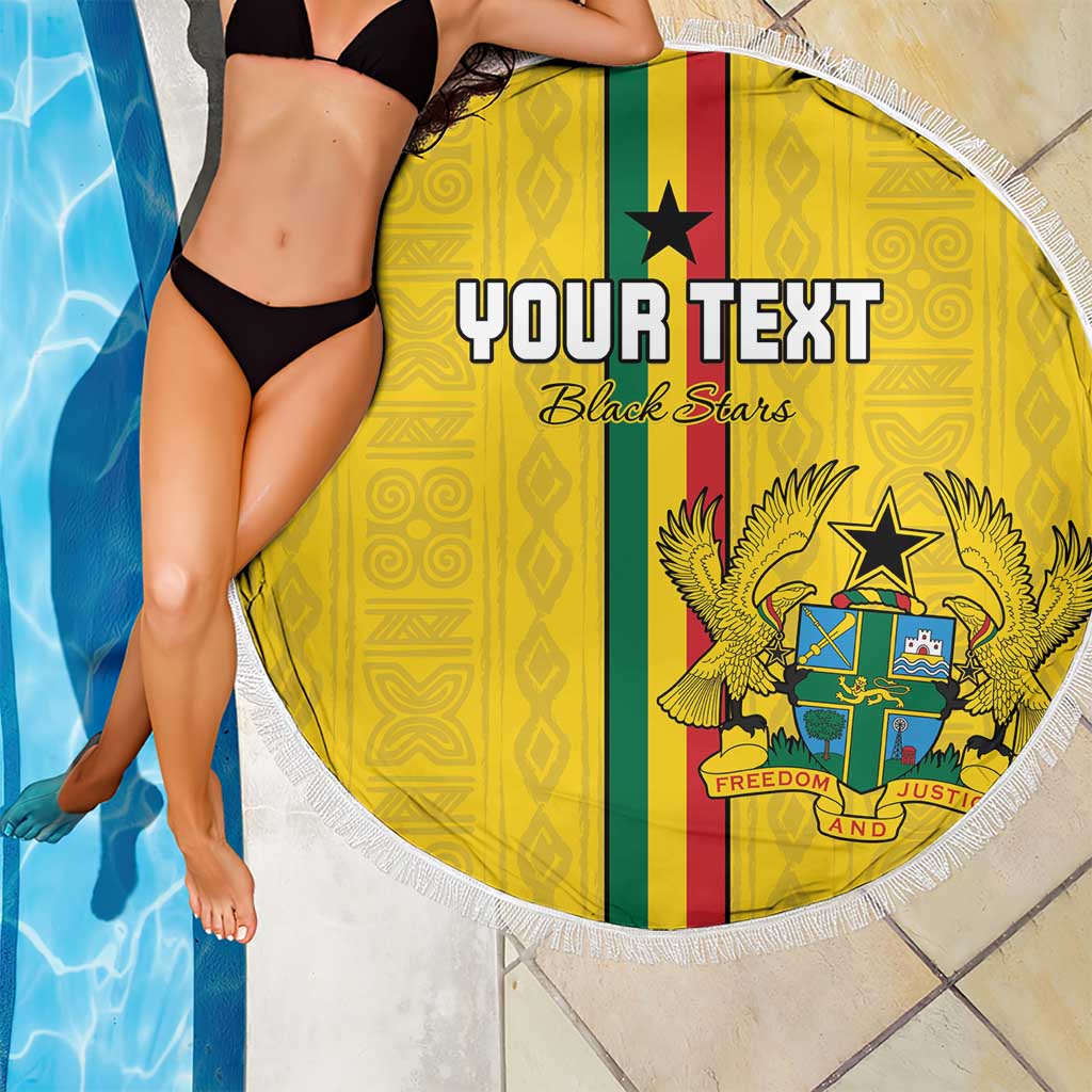 Custom Ghana Football Beach Blanket Go Black Stars Go